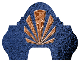 DARAY-L-602-CP-SH-BL Copper Sunburst Shimmer Blue